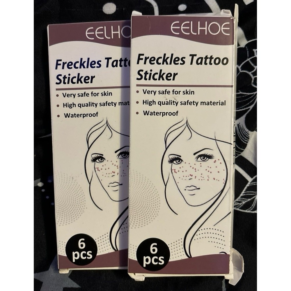 NEW Eelhoe Freckles Temporary Tattoo Stickers, 6ct x2